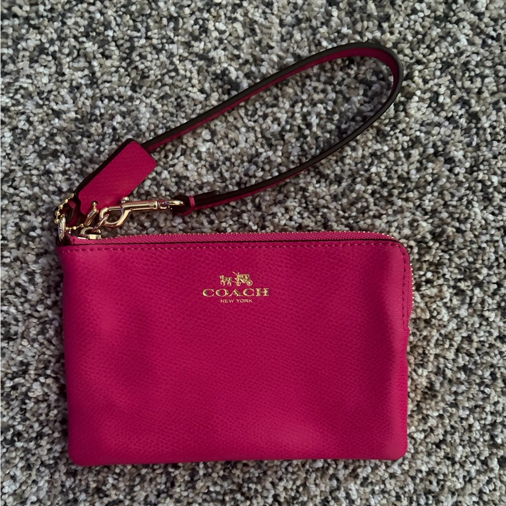 Coach Pink Wristlet Bag